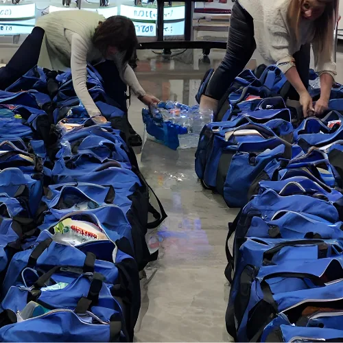 SharpLight charity food drive collection