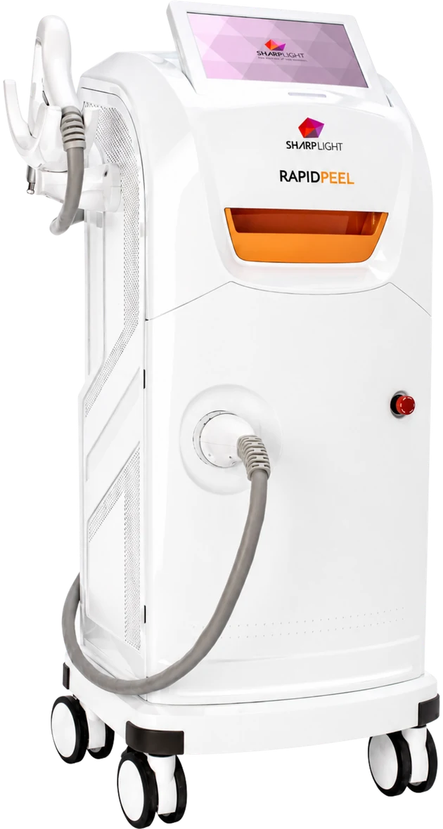 Rapid Peel fractional Er:YAG workstation with mounted LASER 2940 handpiece