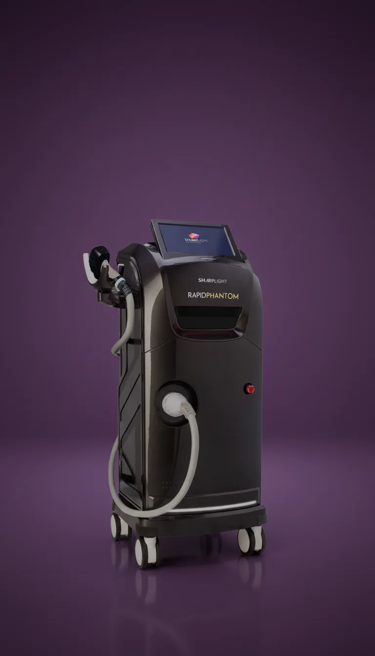 Rapid Phantom diode-laser workstation in a purple studio setting